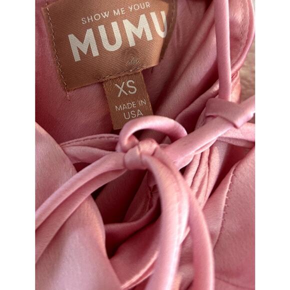 Show Me Your Mumu Dani Slip Dress in Light Pink Luxe Satin XS - Picture 7 of 9